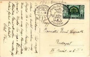 1940 Kolozsvár, Cluj; látkép a Fellegvárról / general view. Belle photo + "1940 Kolozsvár vissz...