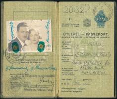 1945 Keményfedeles magyar útlevél