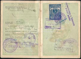 1933 Magyar útlevél kissé foltos