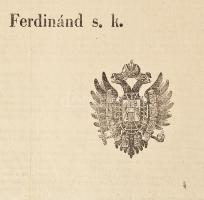 1848 november 6. V. Ferdinánd Olmützi kiáltványa Windischgraetz tábornok kinevezéséről a rend helyre...