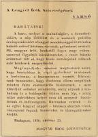 1956 Az Irodalmi Újság különkiadása a magyar írók kiáltványával október 23