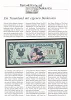 Amerikai Egyesült Államok / Disneyland 1991. 1 Disney Dollar német nyelvű leírással T:I USA / Disneyland 1991. 1 Disney Dollars with german description C:UNC