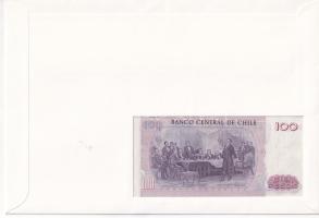 Chile 1983. 100P felbélyegzett borítékban, alkalmi bélyegzéssel T:I Chile 1983. 100 Pesos in envelop...