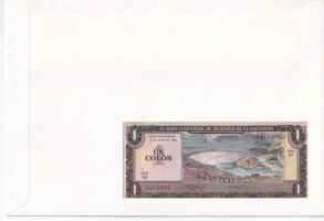 Salvador 1982. 1C felbélyegzett borítékban, alkalmi bélyegzéssel T:I Salvador 1982. 1 Colón in envel...