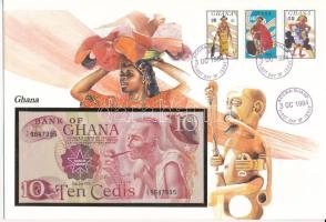 Ghána 1978. 10C felbélyegzett borítékban, bélyegzéssel T:I Ghana 1978. 10 Cedis in envelope with stamp and cancellation C:UNC