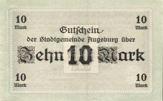 Német Birodalom/Császárság/Augsburg 1918.10.15. 5M, 10M hivatalos érvénytelenítéssel T:I,I-