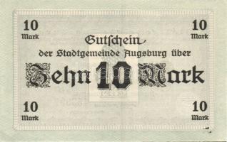 Német Birodalom/Császárság/Augsburg 1918.10.15. 5M, 10M hivatalos érvénytelenítéssel T:I,I-