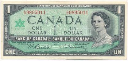 Kanada 1967. 1D A Kanadai Konföderáció centenáriuma emlékkiadás T:III  Canada 1967. 1 Dollar Centennial of Canadian Confederation commemorative issue C:F  Krause P#84