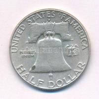 Amerikai Egyesült Államok 1962D 1/2$ Ag "Franklin" T:2 USA 1962D 1/2 Dollar Ag "Frank...