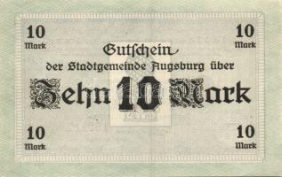 Német Birodalom/Császárság/Augsburg 1918.10.15. 5M, 10M hivatalos érvénytelenítéssel T:I,I-