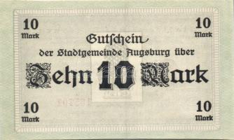 Német Birodalom/Császárság/Augsburg 1918.10.15. 5M, 10M hivatalos érvénytelenítéssel T:I,I-