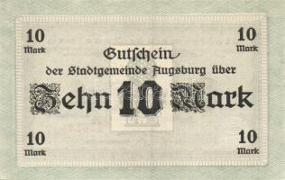 Német Birodalom/Császárság/Augsburg 1918.10.15. 5M, 10M hivatalos érvénytelenítéssel T:I,I-