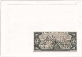 Kuba "José Martí" bankjegyes felbélyegzett boríték bélyegzéssel, benne 1982. 1P T:I Cuba &...