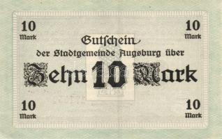 Német Birodalom/Császárság/Augsburg 1918.10.15. 5M, 10M hivatalos érvénytelenítéssel T:I,I-