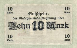 Német Birodalom/Császárság/Augsburg 1918.10.15. 5M, 10M hivatalos érvénytelenítéssel T:I,I-