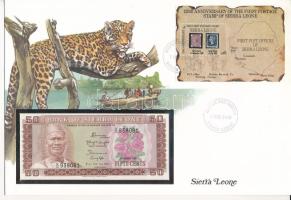 Sierra Leone 1984. 50c felbélyegzett borítékban, bélyegzéssel T:I Sierra Leone 1984. 50 Cents in envelope with stamp and cancellation C:UNC