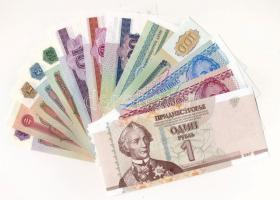 13db-os klf vegyes bankjegy tétel Fehéroroszország és a Dnyeszter-menti Köztársaság bankjegyeiből T:...