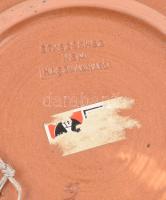 Iparművész kerámia dísz tányér. Jelzett, hibátlan d: 16 cm