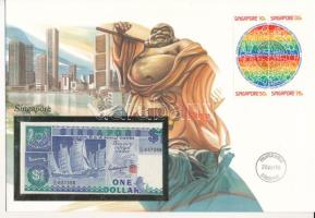 Szingapúr 1987. 1D felbélyegzett borítékban, bélyegzéssel T:I Singapore 1987. 1 Dollar in envelope with stamp and cancellation C:UNC