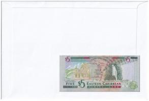 Kelet-Karibi Államok / Saint Vincent és a Grenadine-szigetek 2000. 5$ felbélyegzett borítékban, bély...