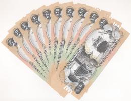 Guyana DN (2018) 20$ (10x) sorszámkövetők "C/65 110941-C/65 110950" T:I Guyana ND (2018) 2...