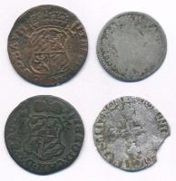 Franciaország 1578-1590. 2S billon "III. Henrik" (1,39g) + 1691V 4S Ag "XIV. Lajos&qu...