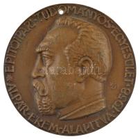 Konyorcsik János (1926-2010) DN Alpár Érem - Építőipari Tudományos Egyesület - Alapítva 1958 kétoldalas bronz emlékérem, hátoldalán Dr. Trautmann Rezső I. díj gravírozással (88mm) T:2 felül furattal