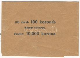 Ausztria 1922. 100K (7db) + magyar 100K eredeti kötegelője T:III,III-
Austria 1922. 100 Kronen (7pc...