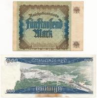 Németország / Weimari Köztársaság 1922. 1000M (3db) + 1922. 5000M + Kambodzsa 1972. 100R T:III
Germ...