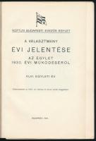 1930 A Neptun Budapesti Evezős Egylet évi jelentése. 46 p képekkel