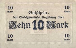 Német Birodalom/Császárság/Augsburg 1918.10.15. 10M (2x) T:I