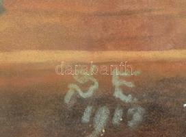 SE jelzéssel: Csendélet. Pasztell, papír. Dekoratív, üvegezett, sérült fakeretben. 36x62 cm