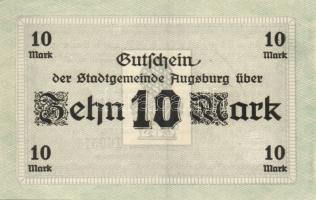 Német Birodalom/Császárság/Augsburg 1918.10.15. 10M (2x) T:I