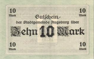Német Birodalom/Császárság/Augsburg 1918.10.15. 10M (2x) T:I,I-