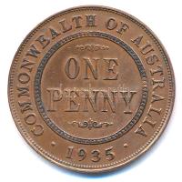 Ausztrália 1935. 1p bronz "V. György" T:2,2- karc
Australia 1935. 1 Penny bronze "Ge...