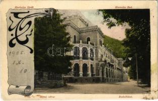 Herkulesfürdő, Baile Herculane; Rezső udvar. Divald Károly 915. / Rudolfshof / spa. Art Nouveau (EK)