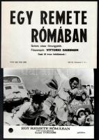 cca 1968 ,,Egy remete Rómában című olasz filmvígjáték szereplői és jelenetei, 17 db vintage produkciós filmfotó ezüst zselatinos fotópapíron, + hozzáadva egy szöveges kisplakát, 18x24 cm