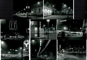 cca 1920 és cca 1968 között készült felvételek Budapest éjszakai fényeiről, 11 db modern nagyítás, 10x15 cm