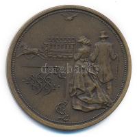 1991. "125 éve indult meg a lóvasút - BKV" kétoldalas bronz emlékérem (38mm) T:1-