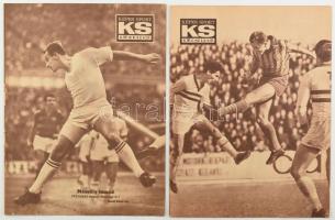 1967 Képes Sport 14. évf. 2 db száma, mindkettő címlapján Mészöly Kálmán (1941-2022) labdarúgó, edző