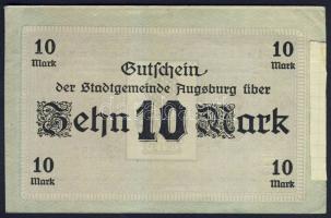 Német Birodalom/Császárság/Augsburg 1918.10.15. 10M (4x) hivatalos érvénytelenítéssel T:I-,II+