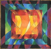 Szekeres József (1944-): Kaleidoszkóp. Olaj, vászon. Jelzett. Vakráma nélkül, feltekerve. 58x62 cm
