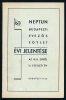 1935 A Neptun Budapesti Evezős Egylet évi jelentése képekkel. 32 p