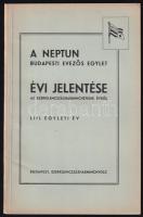 1937 A Neptun Budapesti Evezős Egylet évi jelentése képekkel. 28 p