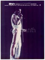 cca 1986 Queen együttes Budapesten, 3 db produkciós filmfotó + 2 db korábbi felvétel, összesen 5 db fotó Freddie Mercury-ról, ebből kettő modern nagyítás a néhai Lapkiadó Vállalat fotófotólaborjának archívumából, 18x24 cm és 15x10 cm