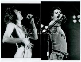 cca 1986 Queen együttes Budapesten, 3 db produkciós filmfotó + 2 db korábbi felvétel, összesen 5 db ...
