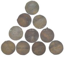 Szovjetúnió DN "Híres szovjet épületek" 10 darabos bronzírozott fém emlékérem sorozat (40m...