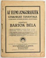 1924 Az elemi zongorajáték gyakorlati tananyaga. Szerk.: Bartók Béla. Bp., Rózsavölgyi és Társa, 16 p. Kiadói papírkötés, viseltes állapotban.
