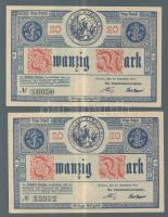 Német Birodalom/Weimari Köztársaság/Ruhla 1918.11.20. 20M (2x) T:II