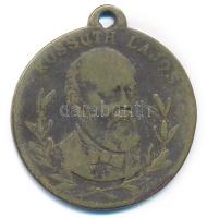 DN Kossuth Lajos / Szabadság, Egyenlőség, Testvériség 1848 kétoldalas bronz emlékérem füllel (30mm) T:3